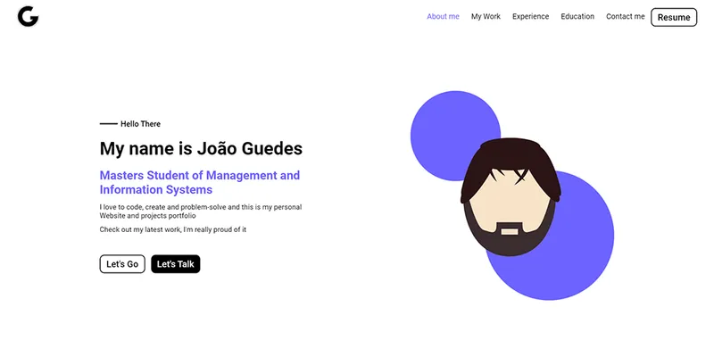 Personal Website V1 — cover
